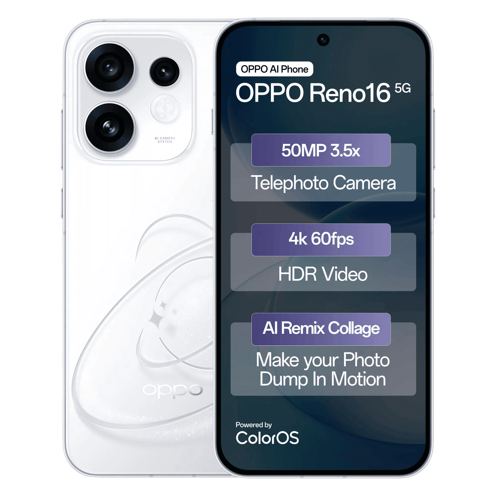 OPPO RENO 16 5G 8/256GB STARRY WHITE