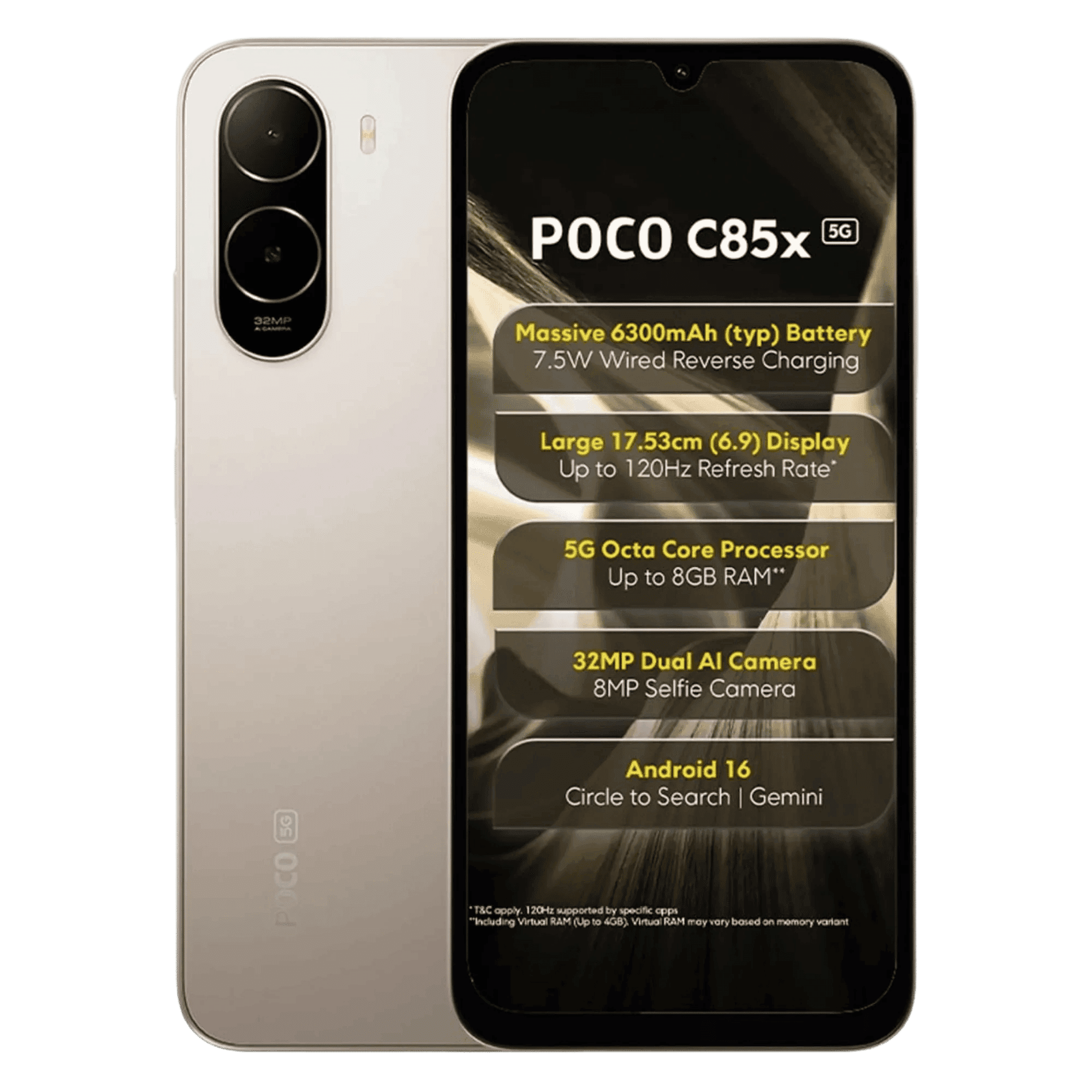 POCO C85X 5G 4GB/128GB SUNSET GOLD