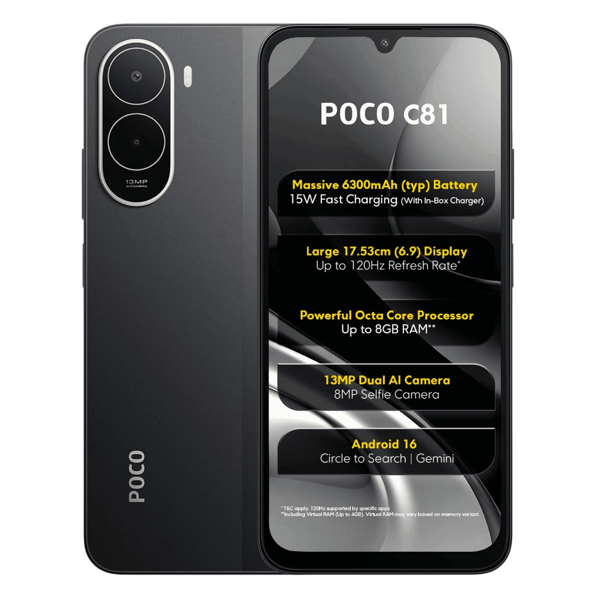 POCO C81 4GB/64GB ELITE BLACK